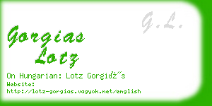 gorgias lotz business card